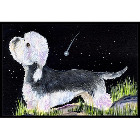 Micasa 18 x 27 in. Starry Night Dandie Dinmont Terrier Indoor & Outdoor Doormat MI220854